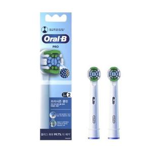 오랄비 전동칫솔 리필모/칫솔모(2P) 프리시즌 클린 화이트