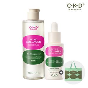 CKD 레티노콜라겐  저분자300 결 토너 250ml+앰플 30ml 세트+쇼핑백 증정