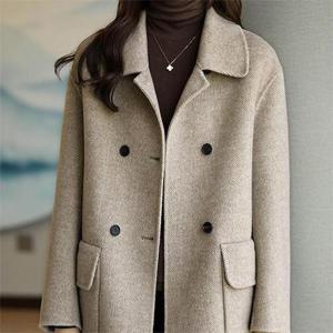 [패션시그널]오버핏 아웃빅포켓 더블버튼 기모 코트 EA691A