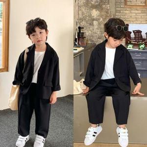 [삐삐네옷가게]남아 키즈 파리지앵 블랙 봄가을 정장 2종세트