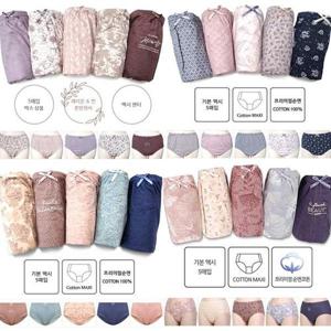 [제이투와이]90-110 여성빅사이즈 메모리 여성맥시팬티 5매 순면 100%