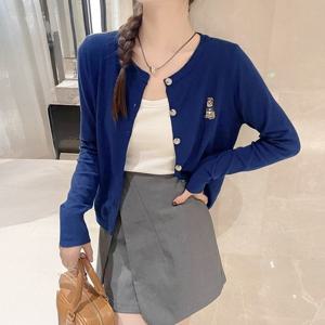 ★타임특가★ [무드무드] *봄트렌드pick* 피트 베어 자수 니트 가디건