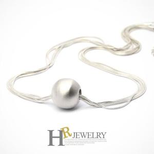 [호림쥬얼리]실버92.5정.품)세련)예쁜(HR)실버 16mm 볼 체인 목걸이