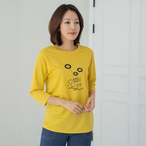 엄마옷 마담4060 리버라운드인견티셔츠-QD000131-