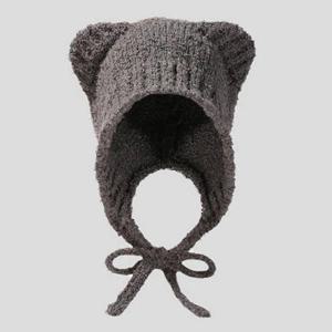 곰돌이귀 털모자 끈달린 모자 귀여운 니트 겨울모자