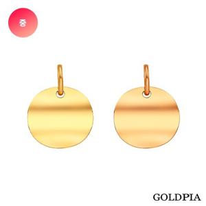 [골드피아] 14K 웨이브 코인 펜던트_중