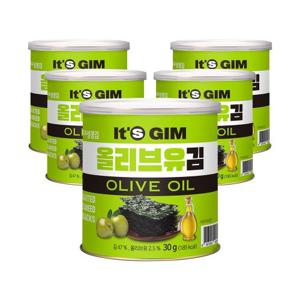 [지도표 성경김/본사운영] 잇츠김 올리브유 캔김 30g 5개