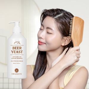 스와니브 맥주효모 탈모완화 쿨링샴푸 500ml 5통 대용량 탈모 샴푸