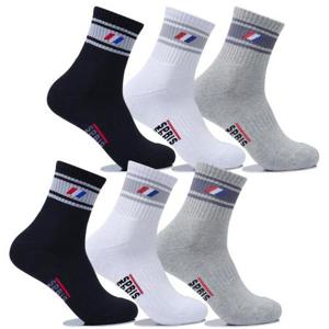 [스프리스]스프리스 이중쿠션 남자스포츠양말중목 6켤레 SP1015 골프양말 운동양말