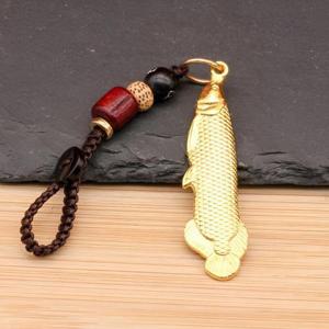 전통 황금 물고기 장식 스트랩 키링