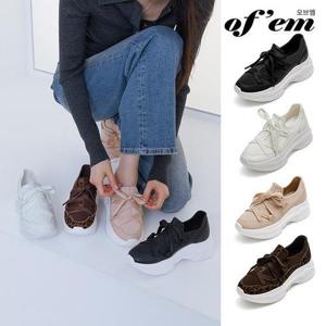 [오브엠]오브엠 여성 리본 스니커즈