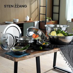 *[스텐짱]더커진 자이언트 스텐대야+타공채반 11종 풀세트