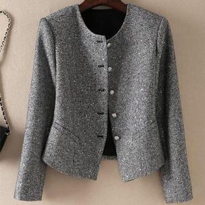 [끌레아]니모퀄트 트위드 자켓 가을 봄 여성 하객룩 중년 재킷 엄마 봄 캐주얼 점퍼 중장년 아우터