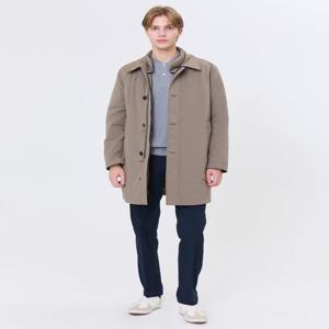 헤지스 남성 [스테디셀러] 카키 단색 하프코트  (WHCO4D462K5)