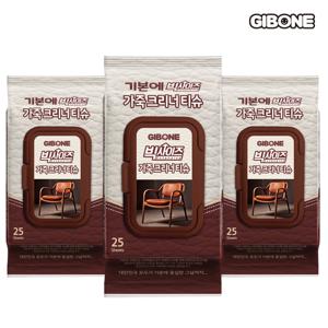 [기본에] 빅사이즈 가죽 크리너 티슈 25매 x 3팩 (총75매)