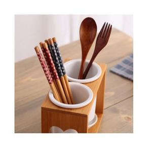 2구 원목 도자기 수저통 (W9D7248)