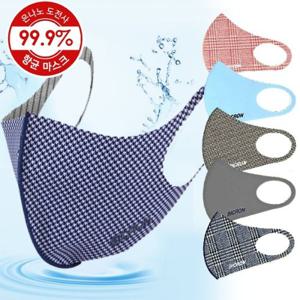 [무료배송]비크론 은나노 항균 도전사 마스크(네이비체크) 1매/빨아쓰는 연예인 패션 마스크