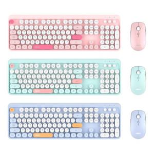 앱코 WKM01 무선 키보드 마우스 세트 (핑크/블루/민트)