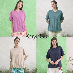 [런칭가69,900원][Kayesu] 케이수 바이오워싱 코튼 100 티블라우스 4종
