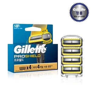 질레트 프로쉴드 옐로우 면도날 4입