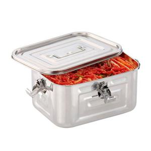 키친플라워 스텐 김치통 보관 밀폐용기 3L