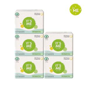 잇츠미 NEW 슬림 유기농 순면커버 생리대 중형 12P x5개