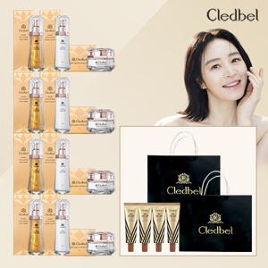 [방송에서만]끌레드벨 럭셔리 골드 리프팅 기초세트 매니아 (4세트+아이크림4종)
