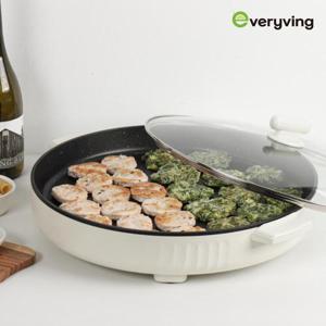 [Everyving] 에브리빙 40cm 대용량 다용도 멀티팬 전기그릴 Lime-15