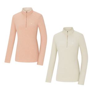 콜핑 여성 초극세 플리스 아늑한 등산 긴팔 반집업 티셔츠 2544TK584W