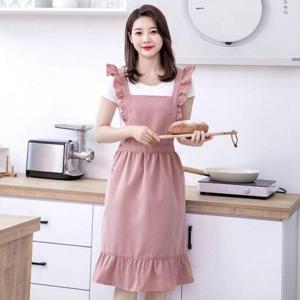 앞치마 다용도 원피스 모던 집 플라워 방수 엠에스 예쁜 프릴 WFKZO32