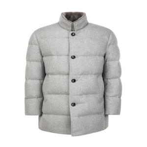 닥스 남성 [RIOPELE] 그레이 밍크퍼 카라 탈착 코트형 다운 점퍼  (DMTR5D042G2)