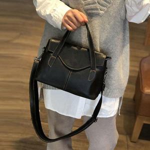 천연소가죽 미니 토트백 크로스백 똑딱이단추 데일리 WA31017