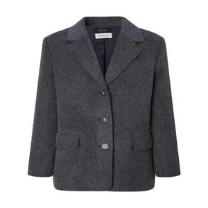 질스튜어트 뉴욕 여성 [이탈리아 수입소재] 차콜그레이 멜란지 울/알파카 하프 자켓 코트  (JSCO5D280CG)