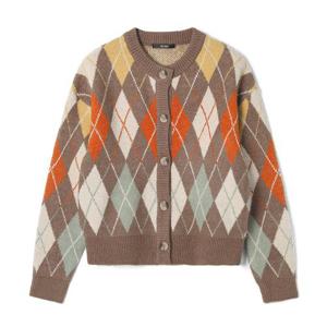 [애드호크]여성 클래식 아가일 패턴물 카디건 HC1GD50_DJ-2