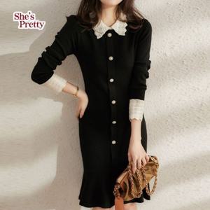 [쉬즈프리티] 제타레이스카라니트원피스_여성원피스