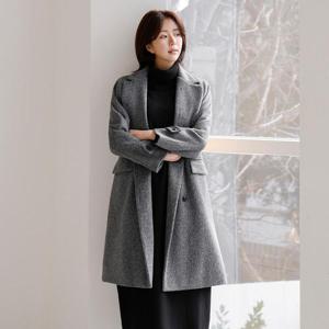 여성 겨울 더블 울 빅사이즈 롱 코트 하객 모임 오피스룩