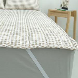 스몰체크 시어서커 고정밴딩 여름침대패드 슈퍼싱글 S/SS