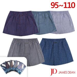 [제임스딘]쾌적한순면 패턴 남성트렁크팬티5종(JHMTXW03)95-110