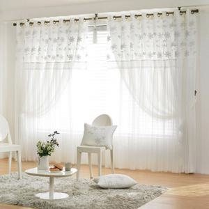 [지나송]스위브 아일렛 암막 이중겹커튼(450x230)(꽃집게 봉 끈 후사고리)