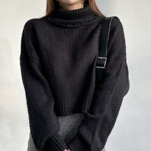 [MADE] 반크롭 베이직 미뉴 폴라 니트 (4color)