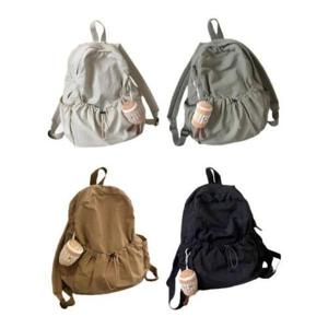 [셀러허브_여성트랜드패션]캔버스 스트링백팩 천가방 포켓형