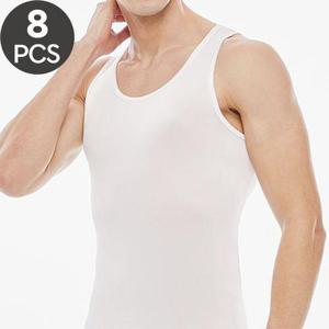 [제임스딘]남성 메리야스 런닝셔츠 면런닝 런닝구 흰런닝 민소매 나시 조끼 런닝 8매