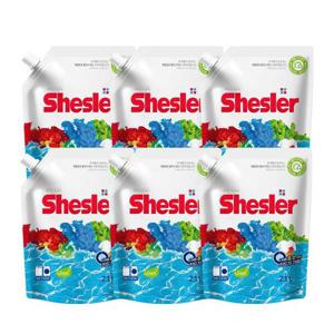 [아토세이프](온) 쉬슬러 액체 세탁세제 리필 에이프릴 2.1L 6개_아토세이프