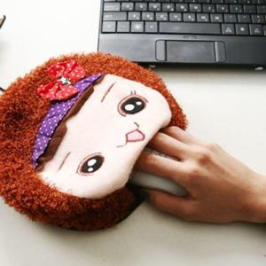 뽀글이 소녀 USB 온열 마우스패드 히팅 매트 발열 마우스패드 WFKRRIE