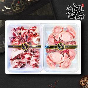 [소돈가] 한우 꼬리반골+사골 선물세트 4kg