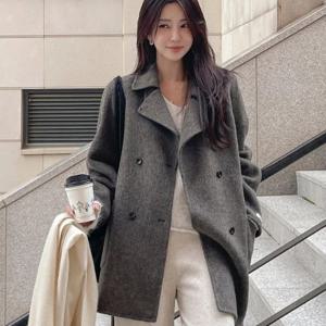 [블랙퀸] 바그하 프렌치 모직 하프코트 blk004375