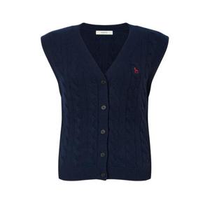 헤지스 여성 캐시미어 블렌디드 케이블 베스트 다크네이비  (HSSW5D801N3)