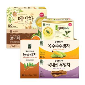 [녹차원] 사무실 600티백세트(현미녹차,우엉차,둥글레차,보이차,메밀차,옥수수수염차)
