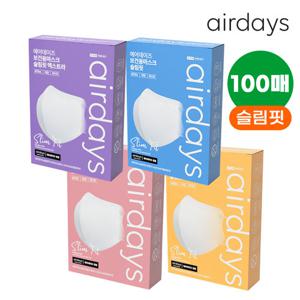 에어데이즈 KF94 슬림핏 마스크 새부리형 엑스트라 대형 중형 소형 100매