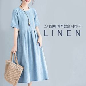 [유니제이] 아망 린넨 플로럴 원피스